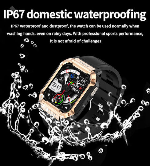 TaNK Aluminium Smartwatch με Παλμογράφο (Ασημί)