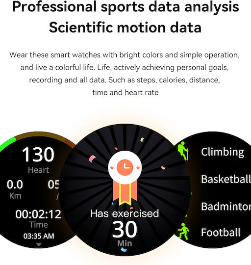 DesignoFiT Aluminiu Smartwatch (Negru)