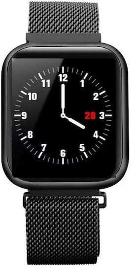 FiT Prestige Deluxe Edition Smartwatch με Παλμογράφο (Μαύρο)