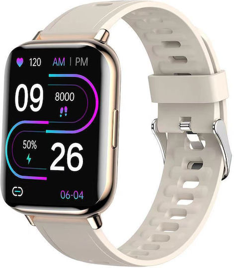 OnWear Pro Aluminium Smartwatch with Heart Rate Monitor (Gold)