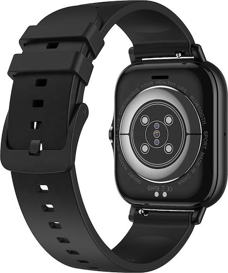 NanoFiT PRO Aluminium Smartwatch με Παλμογράφο (Μαύρο)