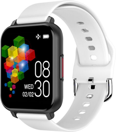 TimeFiT Aluminium Smartwatch with Heart Rate Monitor (White)