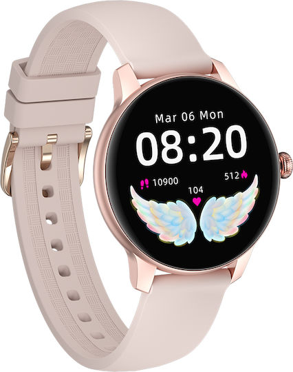 LadyCrown FiT Aluminium Smartwatch με Παλμογράφο (Χρυσό)
