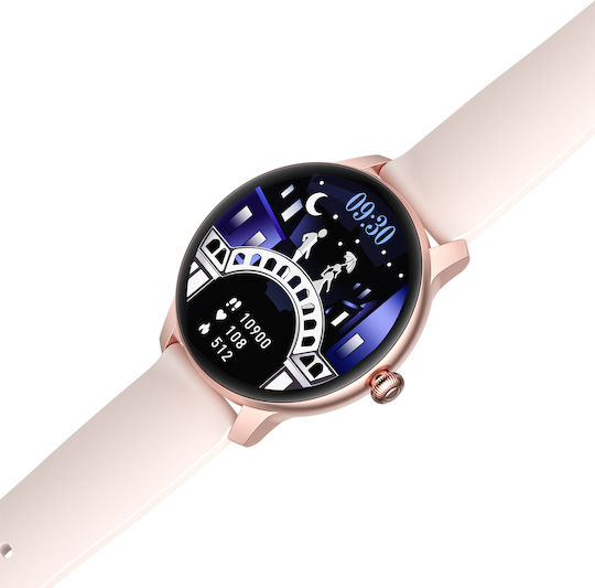 LadyCrown FiT Aluminium Smartwatch με Παλμογράφο (Χρυσό)