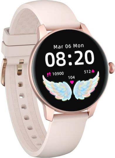 LadyCrown FiT Aluminium Smartwatch με Παλμογράφο (Χρυσό)