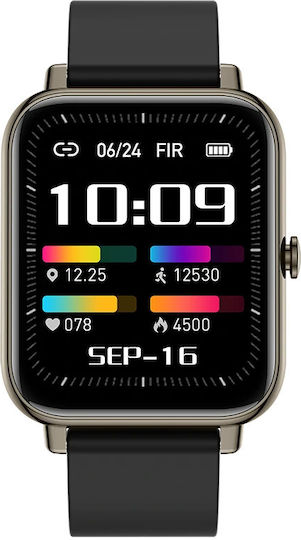 Hero Band FiT Алуминий Смартчасовник с Пулсомер (Черен)