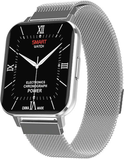 MaX FiT Алуминий Смартчасовник с Пулсомер (Сребрист)