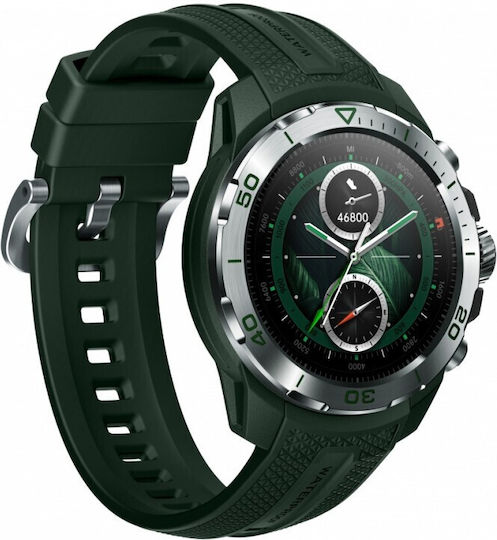 Mibro GS Explorer Stainless Steel Αδιάβροχο Smartwatch με Παλμογράφο (Πράσινο)