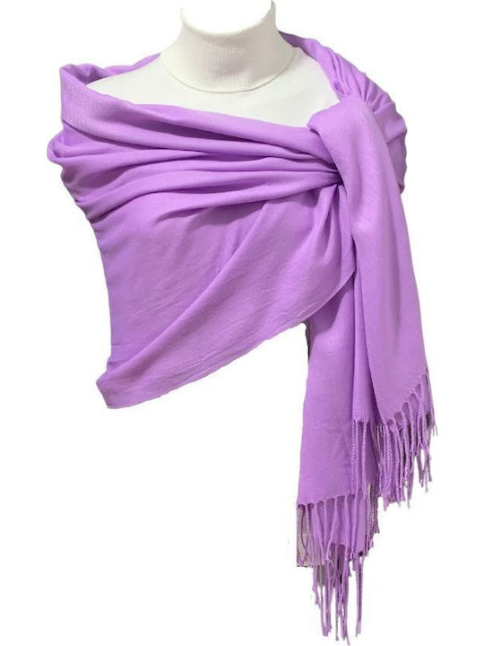 Light Purple Cashmere Scarf 190x75 Cm