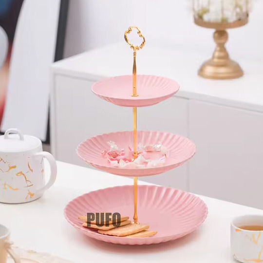 Plastic Platou pentru aperitive Roz 1buc