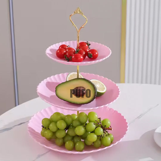 Plastic Platou pentru aperitive Roz 1buc