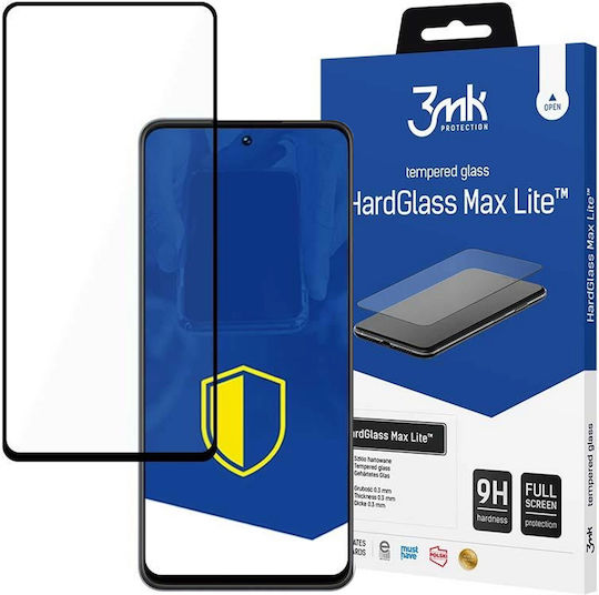 3MK HardGlass Max Lite 0.3мм Закалено стъкло за цялото лице (Realme C55)