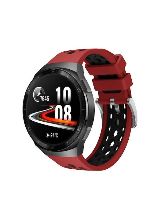 Two Tone Λουράκι Σιλικόνης Red / Black (Huawei Watch GT 2e)