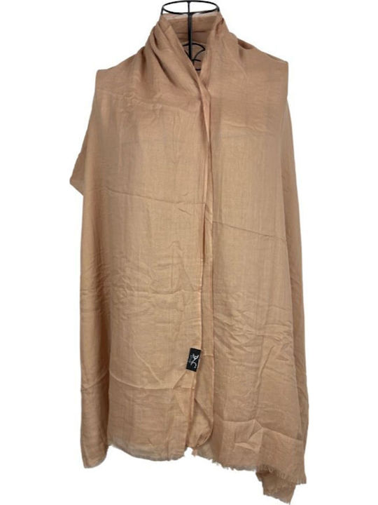 Women's Solid Scarf 25vm Light Brown 180 X 95 Cm