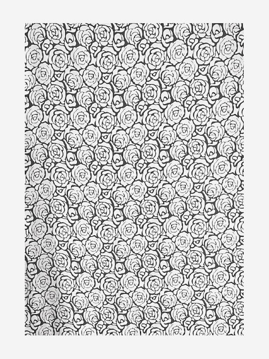 Women's 24e Silk-like Scarf In Black White 180 X 82 Cm Women's 24e Silk-like Scarf In Black White 180 X 82 Cm