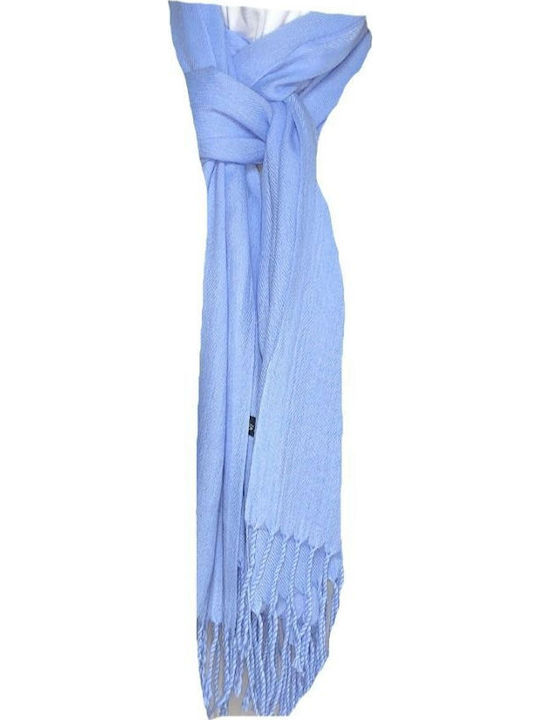 Cashmere Scarf Blue 180x70 Cm