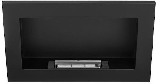 Wandmontiert Bioethanol Kamine Innenbereich Schwarz 65x12x40cm