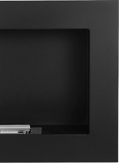 Wandmontiert Bioethanol Kamine Innenbereich Schwarz 65x12x40cm