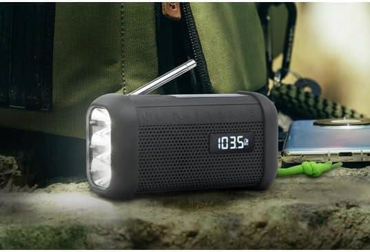 Muse MH-08 MB Φορητό Ραδιόφωνο Ηλιακό με Bluetooth Μαύρο