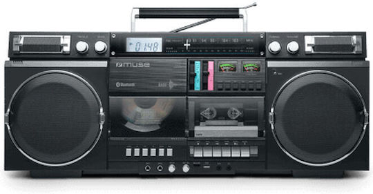 Muse M-380 Φορητό Ηχοσύστημα με Bluetooth / CD / MP3 / USB / Κασετόφωνο / Ραδιόφωνο Μαύρο