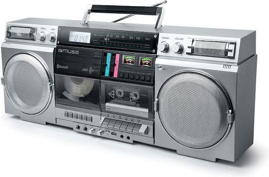 Muse M-380 Φορητό Ηχοσύστημα με Bluetooth / CD / MP3 / USB / Κασετόφωνο / Ραδιόφωνο Μαύρο