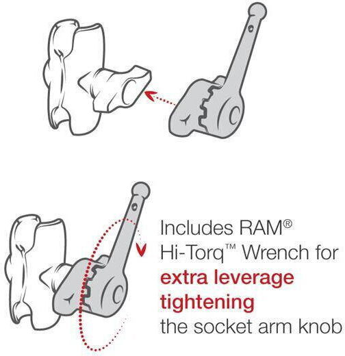 Ram Mounts Ram Drill-down Стойка С Топка За Humminbird Helix 8-15 Solix и Apex