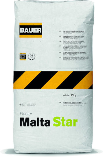 Bauer Σοβάς Plaster Wasserdichter weißer Gipsfüller 25kg 1.01.01.1030 25kg