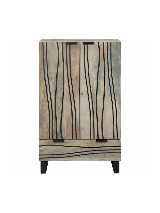 Cabinet Floor Wardrobes White and Black 60x33.5x100cm