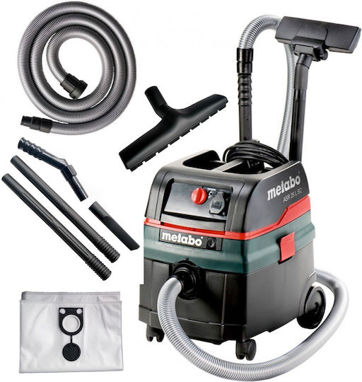Metabo ASR SC Staubsauger Flüssigkeiten / Feststoffe 1400W mit Kunststoff Behälter 25Es
