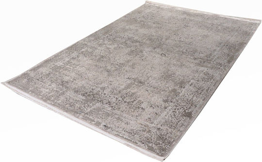 Tzikas Carpets 72704 Handgefertigt Synthetisch,Polyester/Cotton/Leather mit Fransen Gray