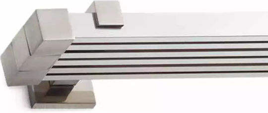 Anartisi Madison Triplu Șină Metalic în Culoare Argintiu 300εκ. 513642-04