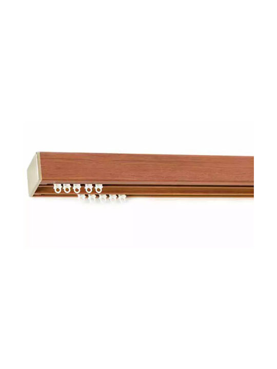 Anartisi Prisma Two-Way Aluminum Curtain Track Nickel / Oak 160cm