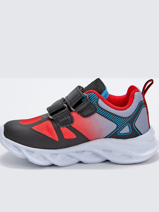 Kids Sneakers with Scratch & Lights Red