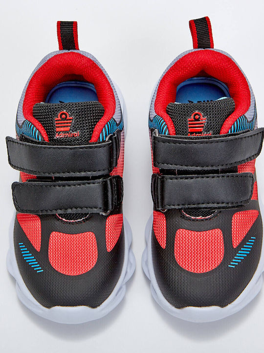 Kids Sneakers with Scratch & Lights Red