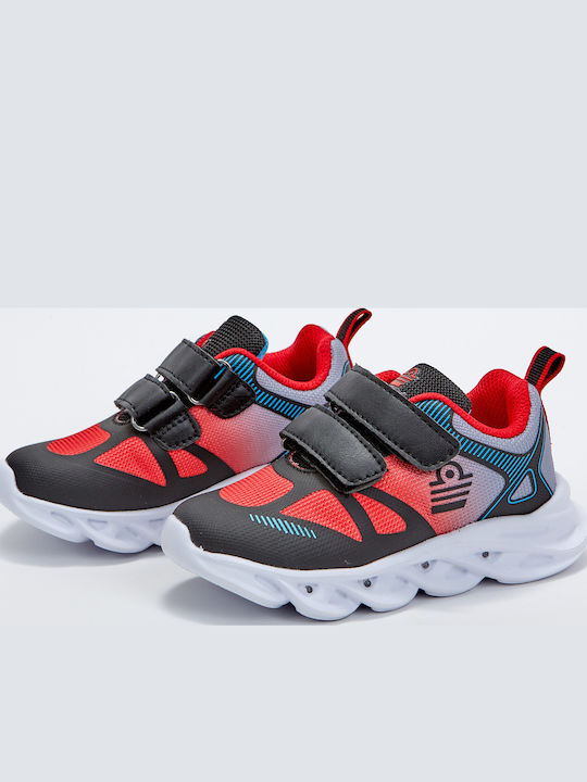 Kids Sneakers with Scratch & Lights Red