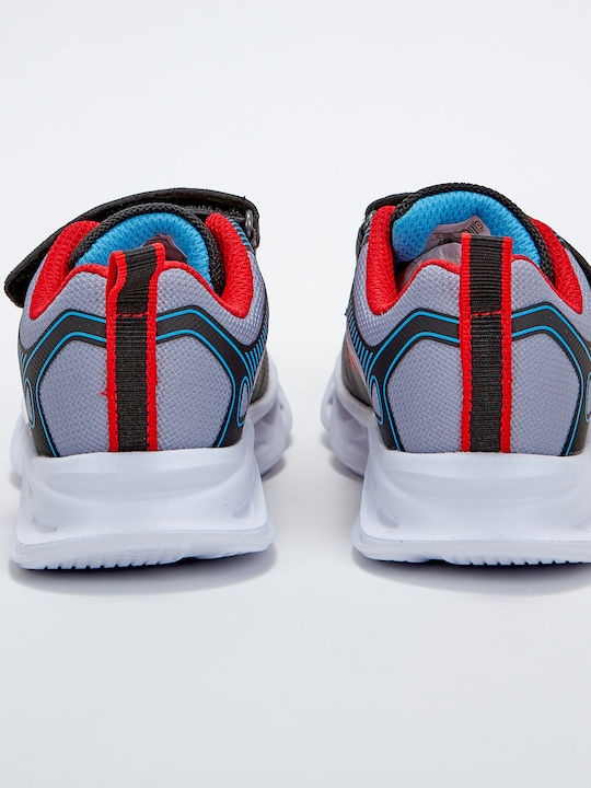 Kids Sneakers with Scratch & Lights Red