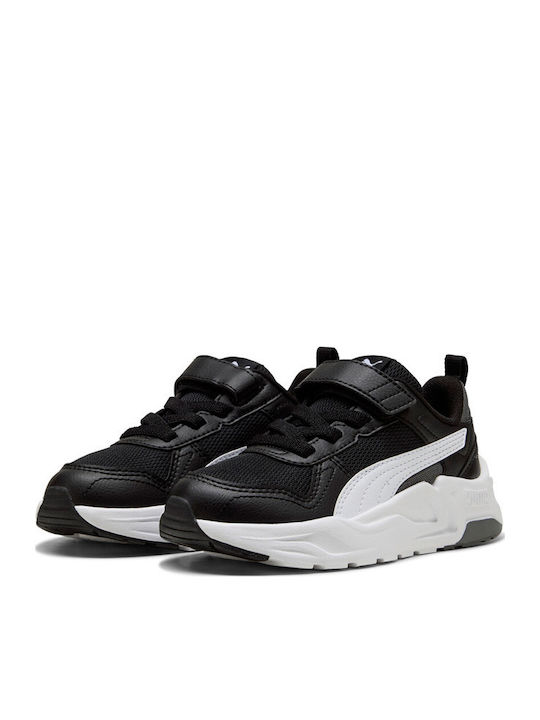 AC+ PS Kids Sports Shoes Running with Hook & Loop Closure Black