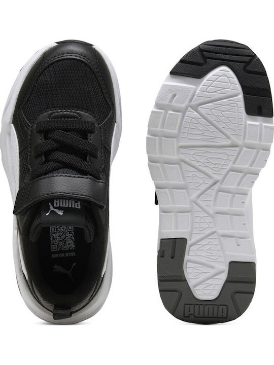 AC+ PS Kids Sports Shoes Running with Hook & Loop Closure Black