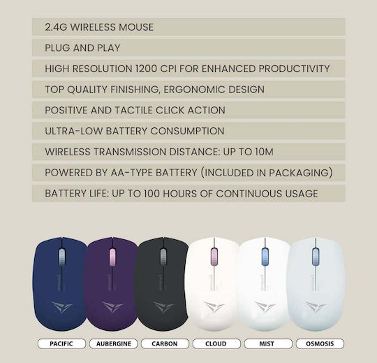 Alcatroz Airmouse 3 Безжичен Ергономичен Мишка Carbon