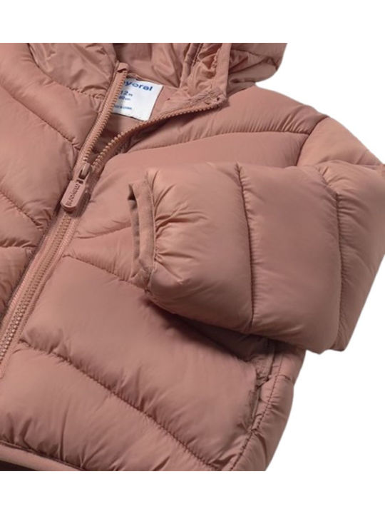 Kinder Freizeitjacke Lang mit Kapuze Pink