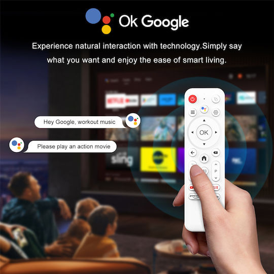 H96 Max TV-Box H96 8K UHD mit WiFi USB 2.0 2GB RAM und 16GB Speicherplatz mit Betriebssystem Android und Google Assistant