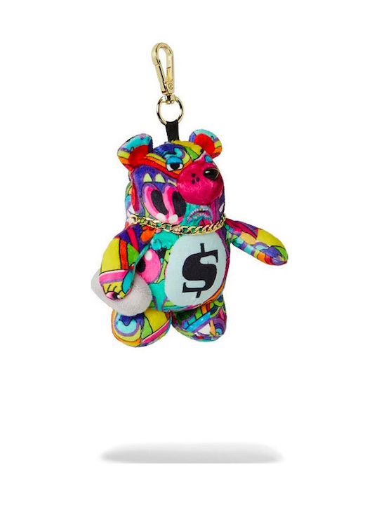 Sprayground Keychain Steady Trippin Mystery Bear Fabric