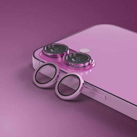 Etteri Προστασία Κάμερας Tempered Glass Ροζ για το iPhone 16, iPhone 16 Plus