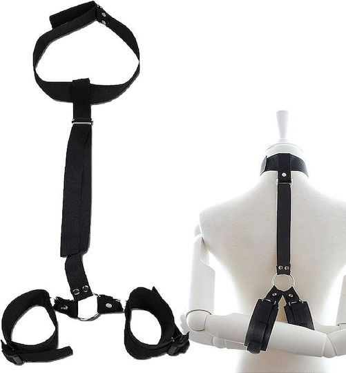Smd Bound & Helpless BDSM Neck & Wrist Restraint Kit Beginners Black