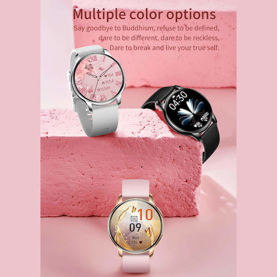 Microwear Y11 Smartwatch with Heart Rate Monitor (Gold Steel)