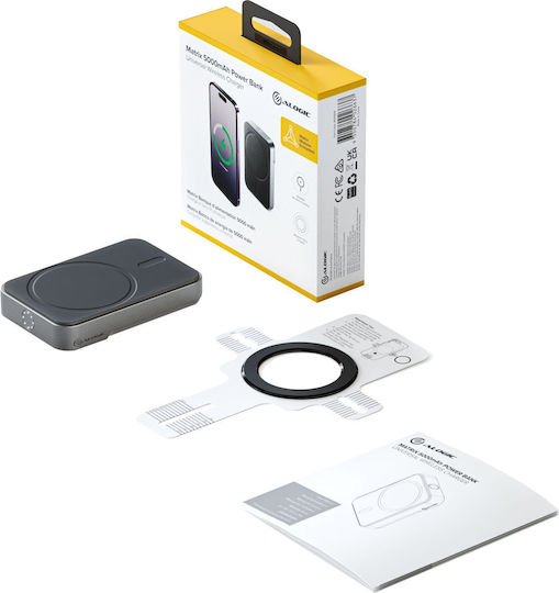 Alogic Matrix Universal MagSafe Power Bank 5000mAh with USB-C Power Delivery Black