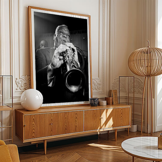 Music Poster Sidney Bechet Ms409 30cm X 40cm Μαύρο Ξύλινο Κάδρο