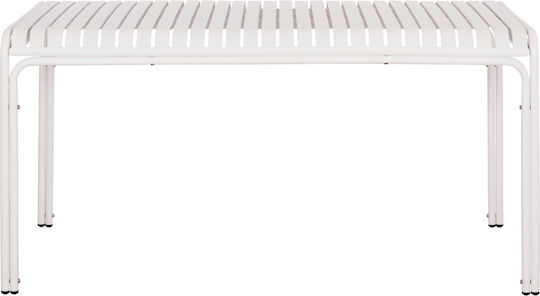 Rachel Outdoor Dinner Foldable Aluminum Table White 150x80x75cm