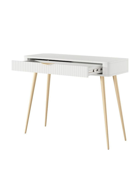 Lante Console From Wood & Metal White L100xW38xH78cm