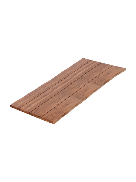 HomeMarkt Rechteckig Tischoberfläche aus Massivholz Acacia 200x100x3.5cm HM6303.01 1Stück